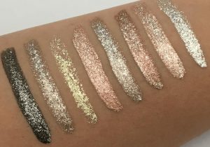 STILA - magnificent metals glitter & glow liquid eye shadow. SWATCHES.